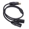 Mikrofon Y-splitterkabel 1,6 fot 3-pins dobbel hunn XLR til hann XLR splitterkabel for mikrofon