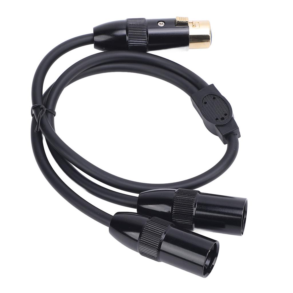 Mikrofon Y-splitterkabel 1,6 fot 3-pins dobbel hunn XLR til hann XLR splitterkabel for mikrofon
