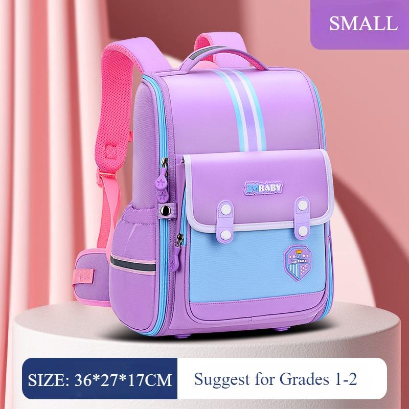 Nylon Trendy England Style Autumn New Primary Student School Bags Integrated Full Opening Large Capacity Children Backpack Grades 1-3-4 Boy's Book Bag