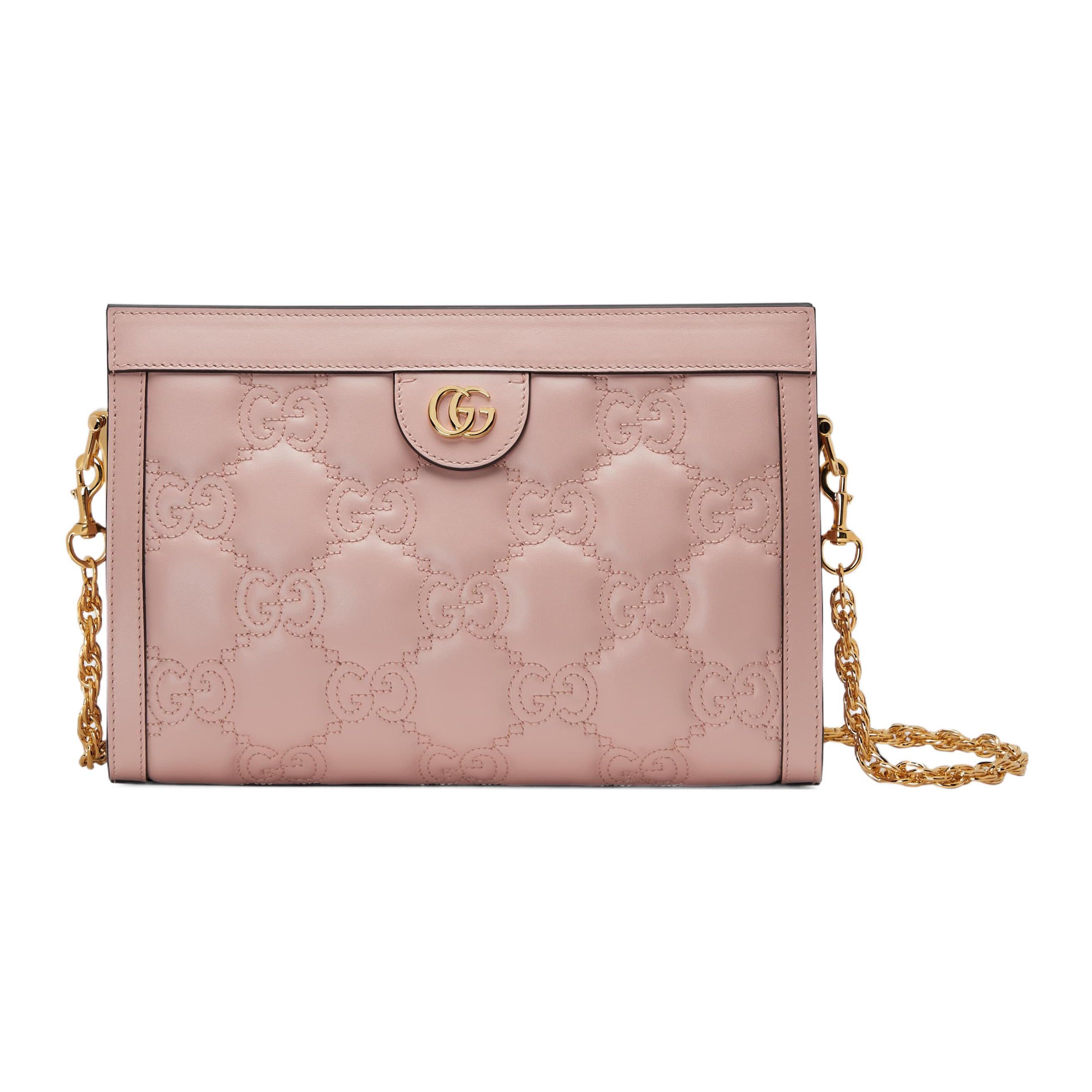 

Gucci GG Quilted Leather Chain Crossbody Bag Pink for Daily Party Shopping 702200-UM8HG-5941 Basic Set (Bag+Dust Bag)