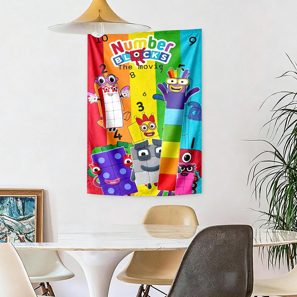 Numberblocks Nástěnná dekorace Gobelín Umění Pro památku mazlíčka Narozeniny Svatba Večírek Pozadí Rodinný dárek