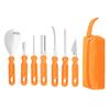 Orange Rust-Proof Pumpkin Carving Knives Set Essential Tool For Halloween Kitchen Fun Pumpkin Carving Kit Rust Proof