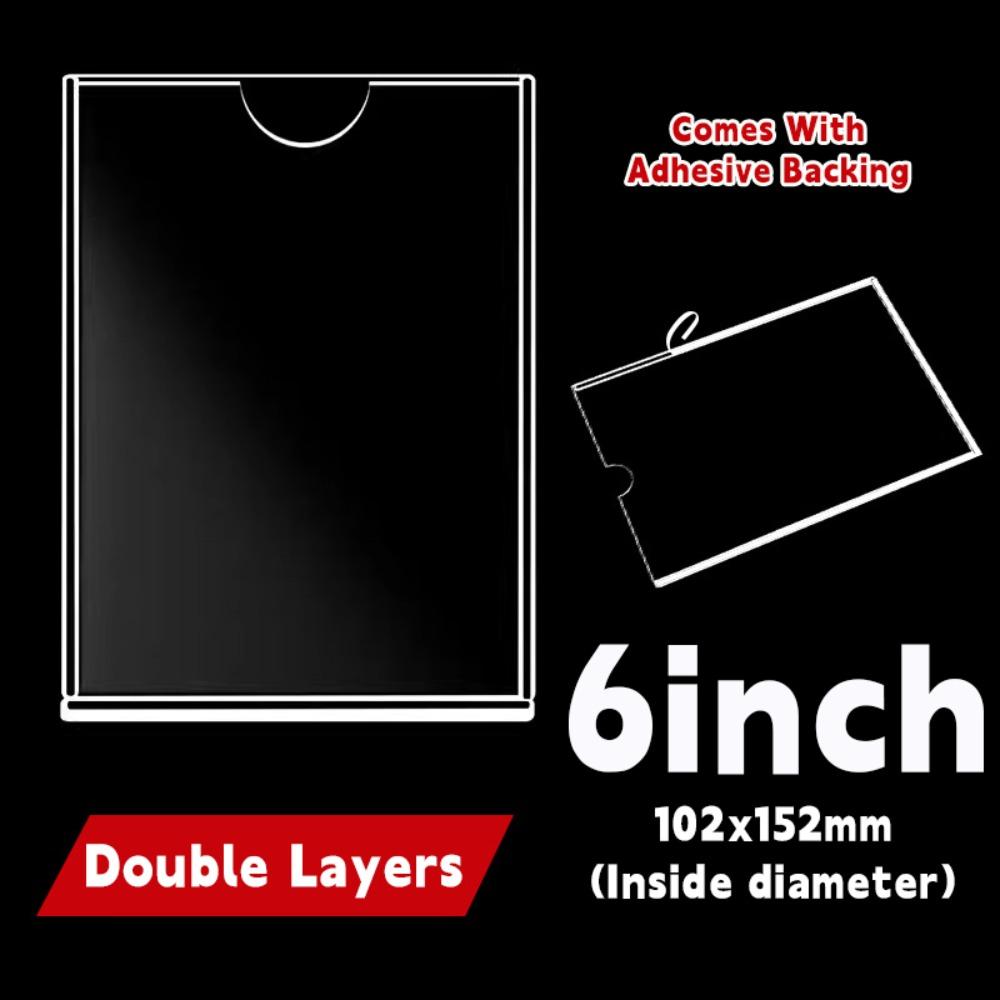 

Самоклеящийся держатель для этикеток Акриловый держатель для карточек Высококачественная фоторамка Подставка для карточек 6inch-vertical