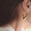 Concise Personality Gold Big V Shape Geometric Earrings Exaggerated Dangle Earring Fashion Jewerly Accessories for Women