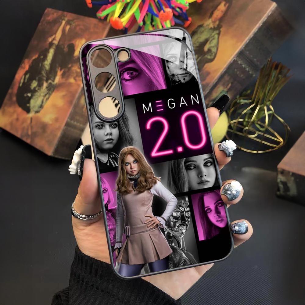 Megan Zeichenpuppe M3GAN Handyhülle Für Samsung Galaxy S26 S25 S24 S23 S22 S20 S21 Ultra Plus Fe Farbige Silberne Hülle