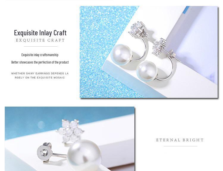 Zhao Liying Guochao Silver Plated Snowflake Earrings - Two Styles In One