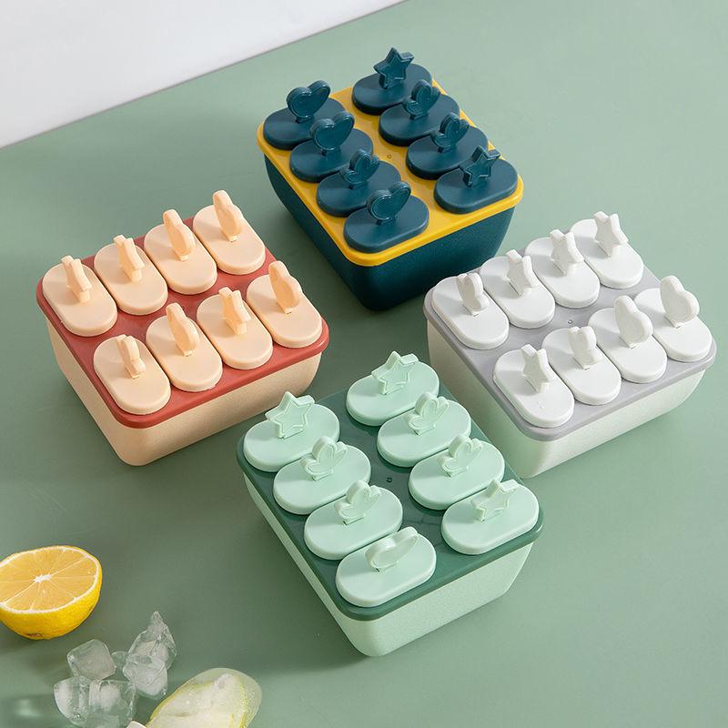 Popsicle Mould Tray 8 Cell Ice Cream Maker Multi Cell Reusable DIY Freezer Kitchen Tool For Kids Summer Party Treats