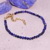 1pcs Hot-selling Natural Stone Crystal Lapis Lazuli Faceted Single-layer Beaded Bracelet