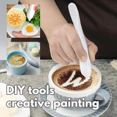 Electrical Latte Art Pen for Coffee Cake Spice Pen Cake Decoration Pen Coffee Carving Baking Pastry Tools Coffee Decor