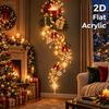 Christmas Magic Trail Wall Light Led Cascading Holiday Decor Warm White Glow Space-Saving Wall Decor Easy Wall Placement