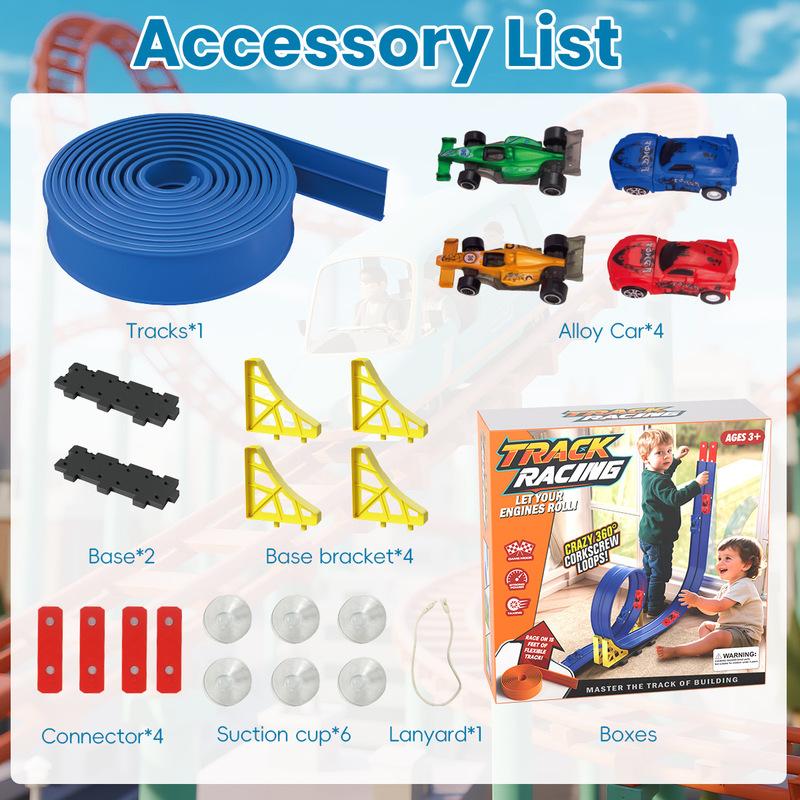 Latest Popular Children And Boys Stylish Diy Assembled Track Aluminum Car Gravity Inertial Slide Car Children'S Favorite Xmas Presents