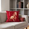 Povlak na polštář Čínský nový rok Rok koně Červený povlak na ozdobný polštář Čínský zvěrokruh Kůň Dekorativní povlak na polštář na pohovku postel kancelář auto