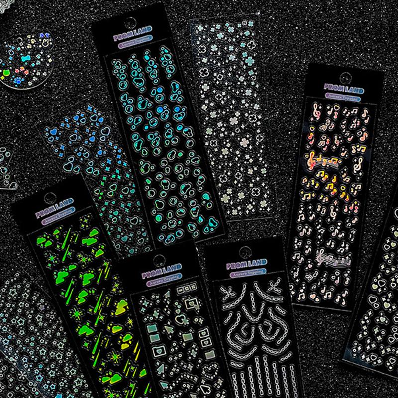 Starry Moon Waterproof Transparent Stickers for DIY Crafts & Decorative Phone Cases