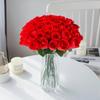 10/30Pcs Red Silk Roses Bouquet Vases Home Decortiong Garden Wedding Decorative Wreaths Fake Plant Wholesale Artificial Flowers