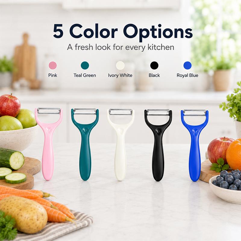 LGRAMER 1/2PCS Fruit Vegetable Peeler Portable Comfort Grip Anti-slip Handle Easy Rinse Sharp for Potato Carrot Cucumber Peeling 3
