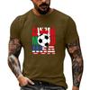 Men's Basic Crew Neck Short Sleeve T Shirt Loose Fit Casual Summer Top Soccer Themed Graphic Print Comfortable Daily Wear