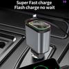 4 in 1 Double USB C & USB A Car Charger with Star Projector Light and Cable 180 Degree Adjustable Car Charging Adapter