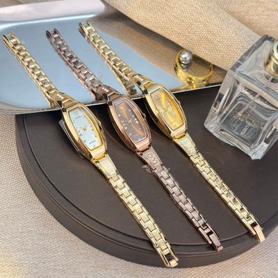 Arc Small Wine Barrel Women's Exquisite Quartz Watch Light Luxury High Sense Diamond Bracelet Watch