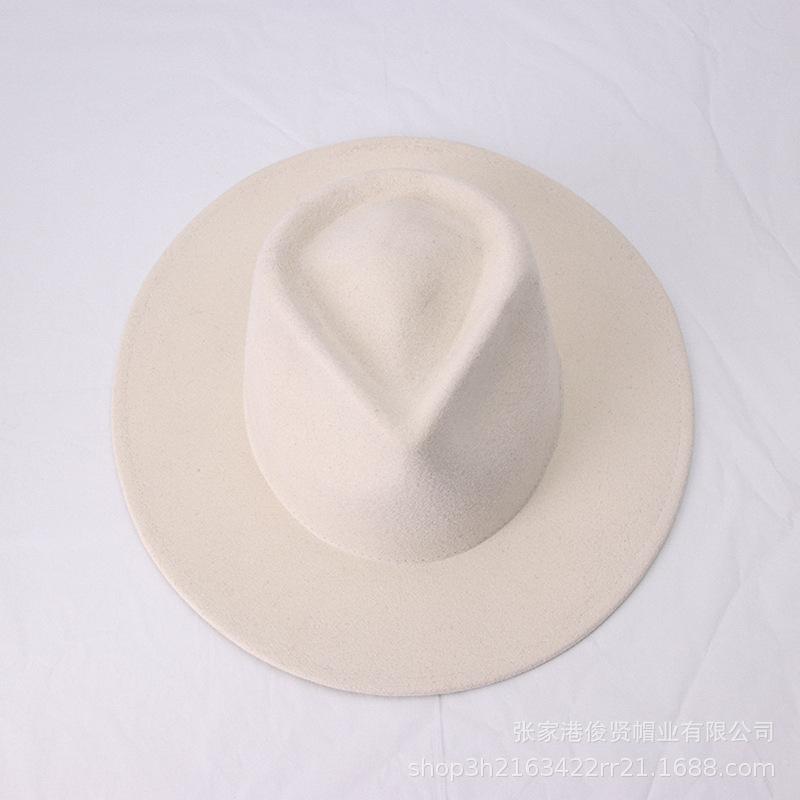 Autumn and winter fashion jazz top multi-color wool top hat daily travel photo concave wool felt hat women
