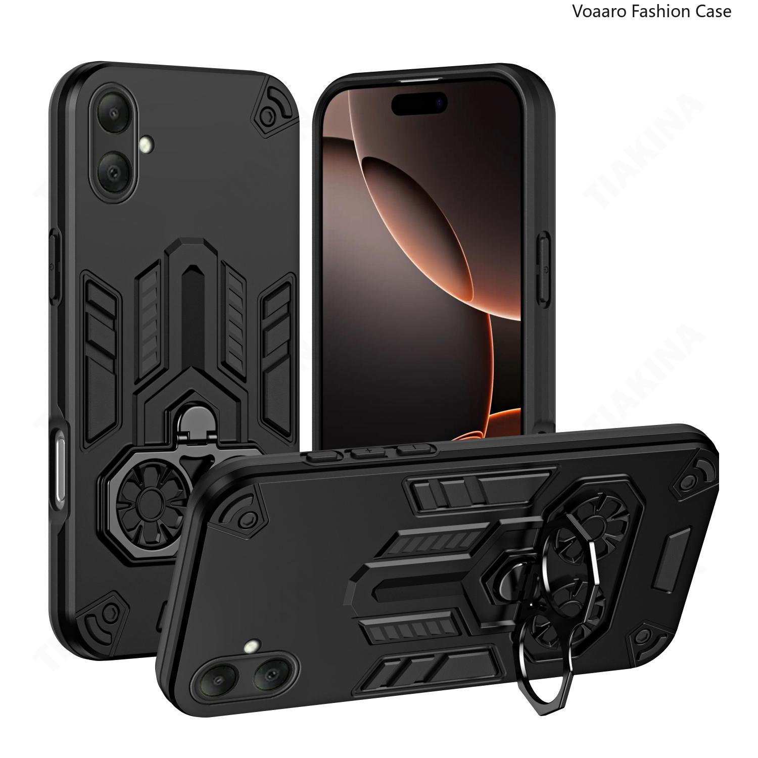 

Dual Finger Ring Armor Cover for Samsung Galaxy A07 4G Case for Samsung Galaxy A06 5G A07 4G Rotate Metal Bracket Kickstand Case for Galaxy A06 5G чёрный