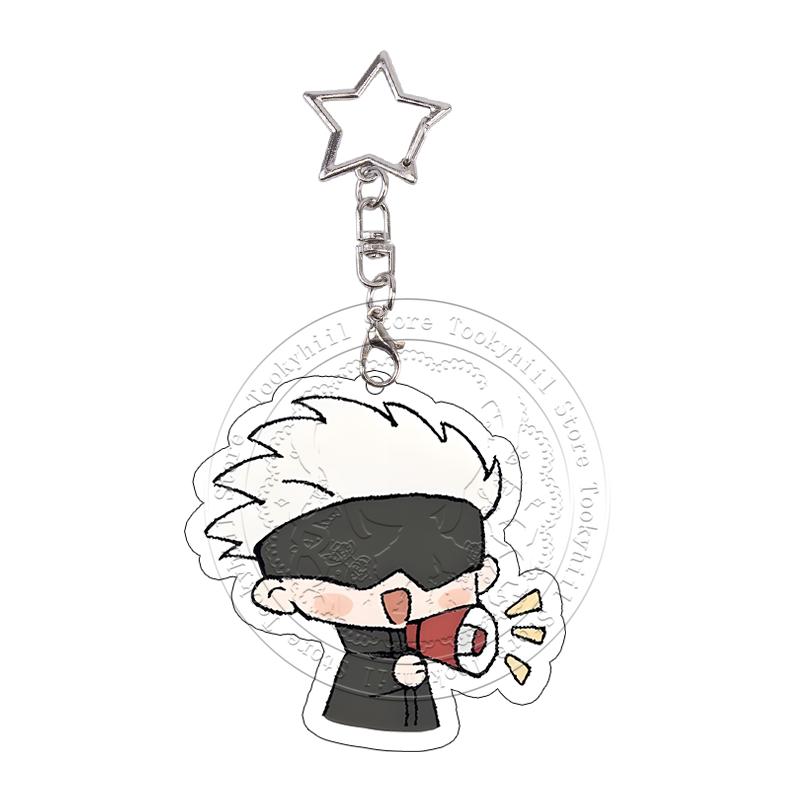 Jujutsu Kaisen Gojo Satoru Acrylic Keychain Exquisite Student Megumi Keyring Bag Decor Pendant Keyring Yuji Birthday Gift