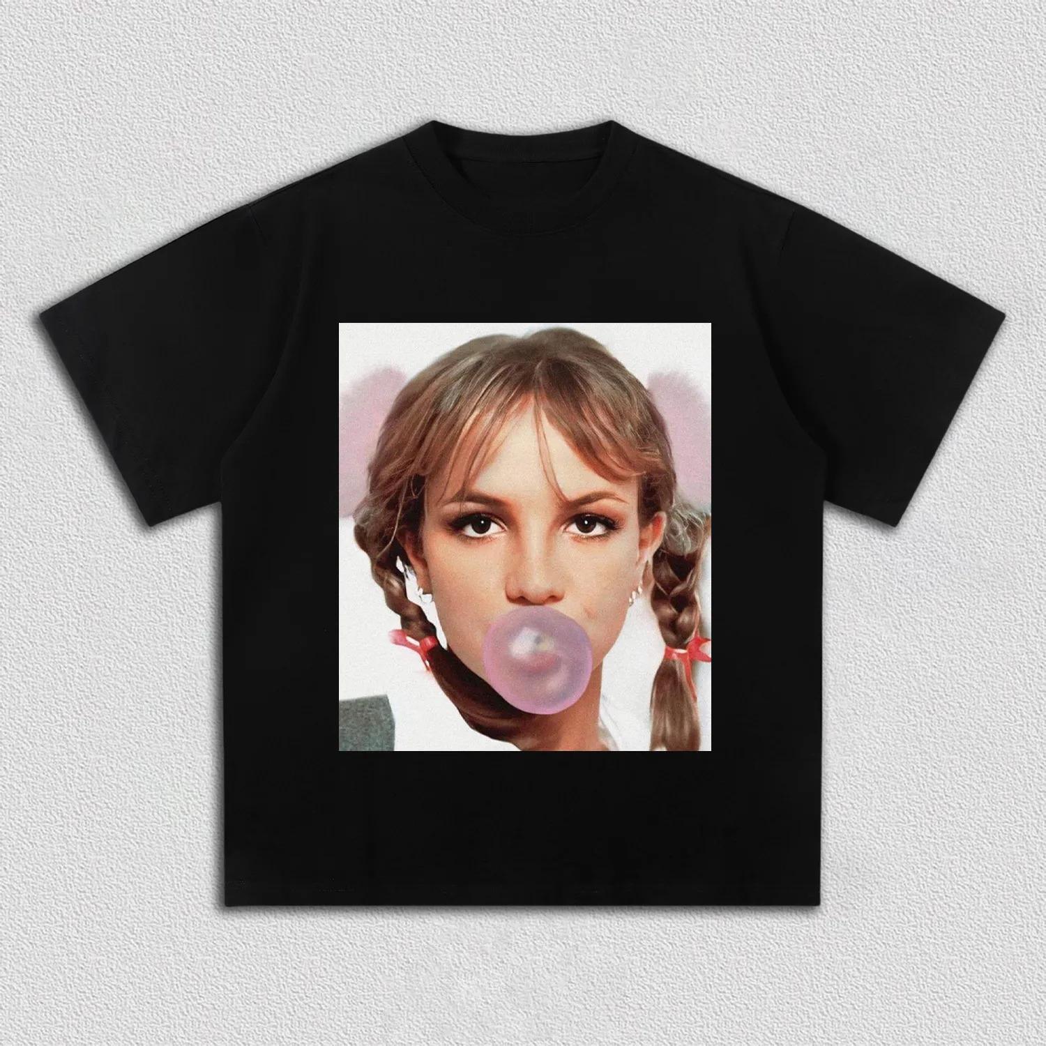 

Britney Spears Bubble Gum Graphic T-Shirt Men Women Casual Cotton Pop Singer Streetwear Fan Merch Top 5XL різнокольоровий