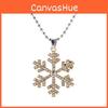 Snowflake Frozen Pendant Necklace With Crystal Finish For Travel And Holiday