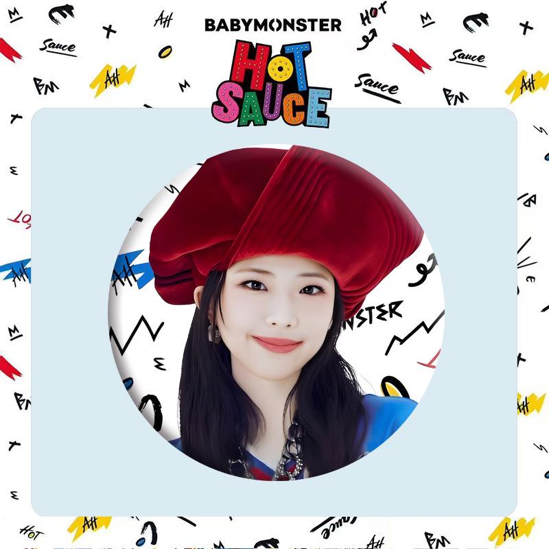 Babymonster "HOT SAUCE" Mirror Keychain Pin Pendant - ASA Merchandise