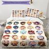 3pcs Duvet Cover Set (1*Duvet Cover + 2*Pillowcase, Without Core), Genshin Impact Print Soft All‑Season Bedding Set, Home Bedroom Decor Gift