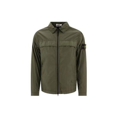 Jachetă cu Glugă și Fermoar Culoare Solidă Maneci Lungi Largi Bărbați jachete Verde Închis 801510522-V0059