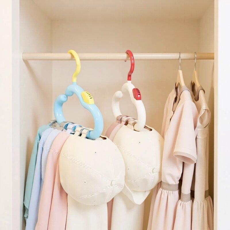Rotatable Hat Storage Clothes Hanger Multi-Function Hook Home Use Plastic Coat Hanger Adult Closet Storage Cloud Shaped Hooks