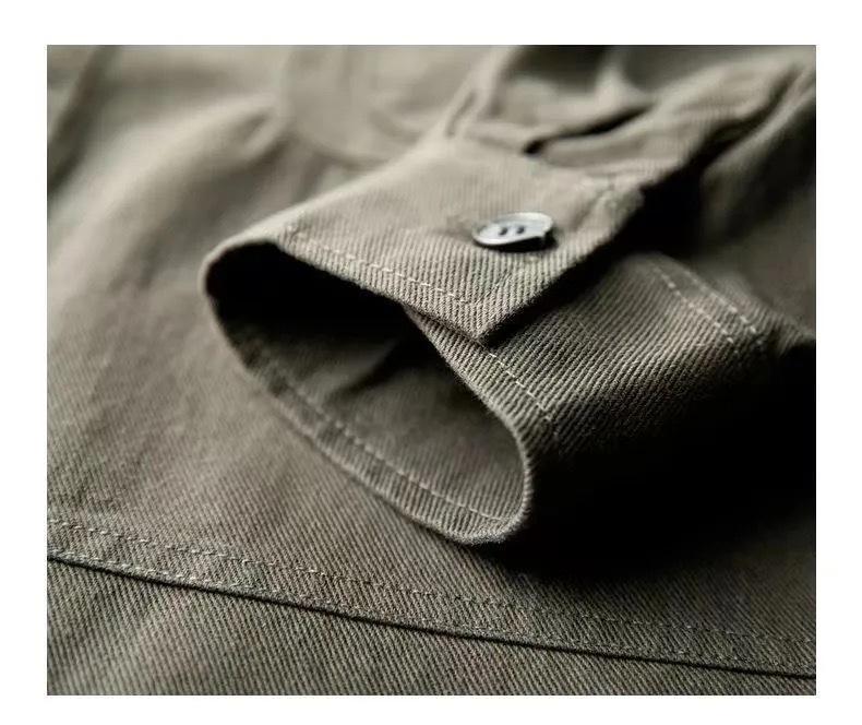 Men's Cross-Border 2025 Workwear: Loose Long-Sleeve Cardigan Shirt for Spring & Autumn