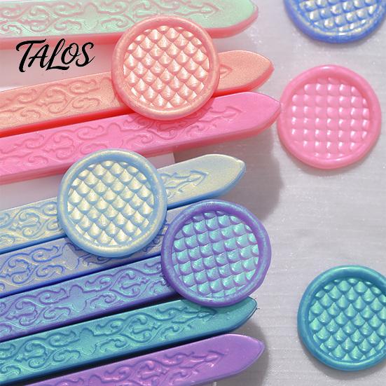 Wax Seal Sticks for Invitation 6PCS Aurora Sealing Sticks, Multi-color Gradient Strips, Without Dreamy Collage Core Stamp, Envelopes And Wedding