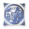 45x45cm Blaue Weide Chinesisches Blau-Weißes Porzellan Inspiriertes Kissenbezug Wohnzimmer Kissenbezug Quadratischer Kissenbezug Kissenhülle