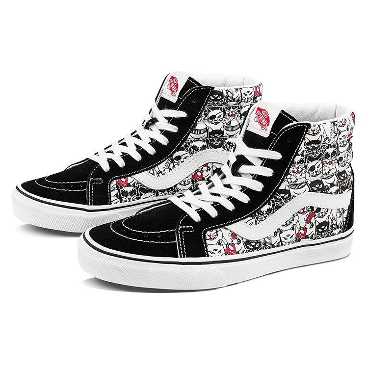 Vans Sk8-Hi Reissue Metal Cats Unisex Sneakers Black True-White VN0A4BV8BCL