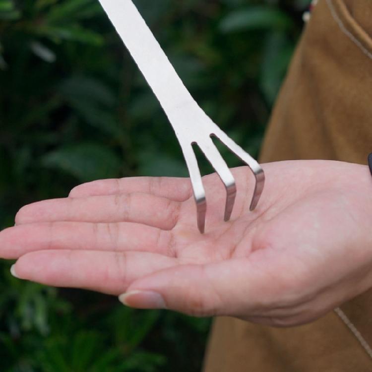 1/2x Bonsai Rakes Bonsai Tree Tool Lightweight 3 Prong Stainless Steel Root Rakes Loosen Soil Tool with Ergonomic Handle