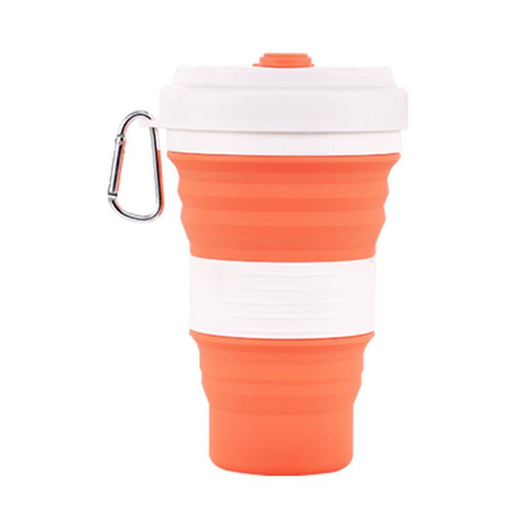 1Pcs 550ml 5 Color Creative Practical Portable Silicone Folding Cup Telescopic Drinking Coffee Cup Travel Work Essential Goods