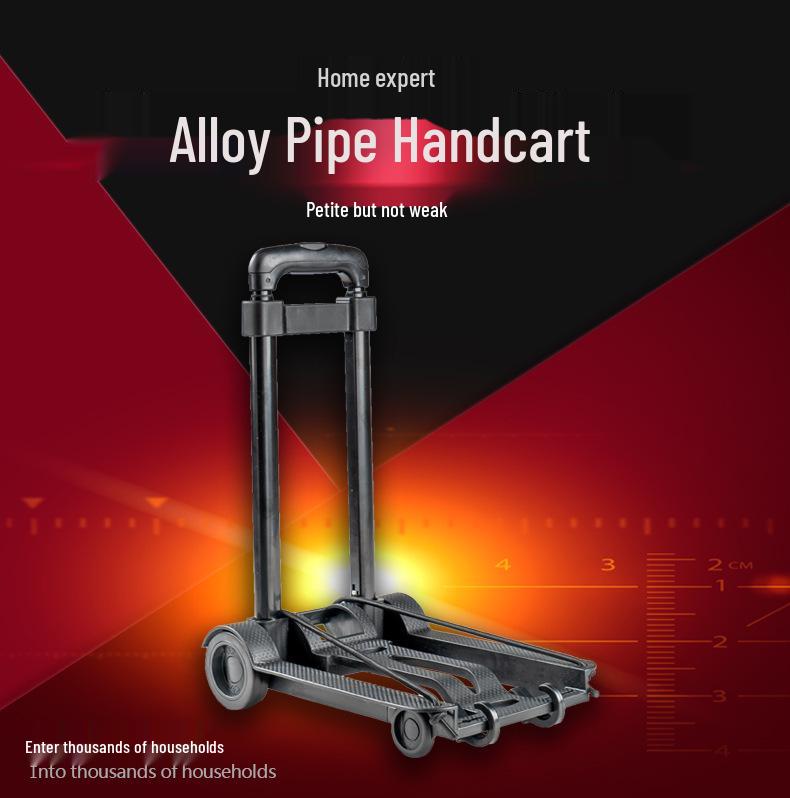 Portable Folding Trolley Cart for Package Pickup and Shopping, In Stock