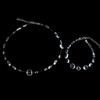Clear Waterdrop Jewelry Artificial Crystal Glass Round Bead Necklace Tassel Earring Teardrop Beaded Bracelet for Wedding Party