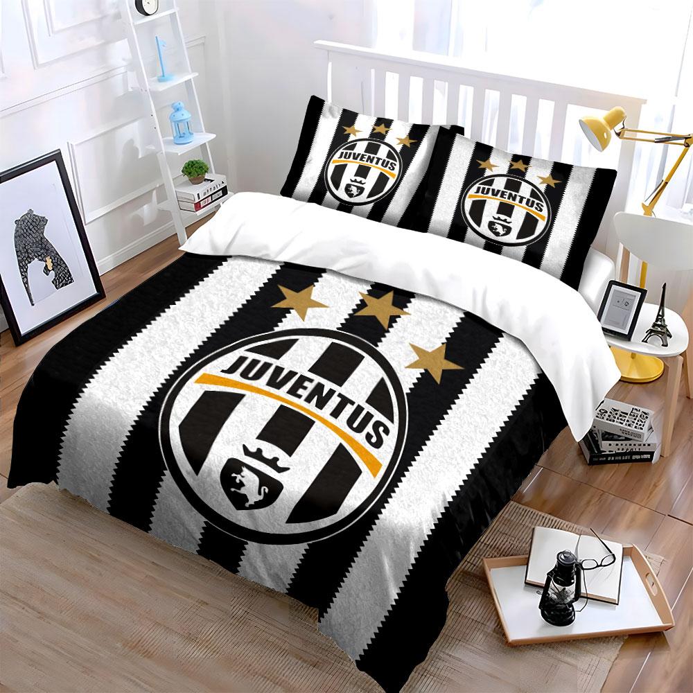 Juventus Logo Bedding Set Bedding Duvet Cover Set Duvet Cover Pillowcases (1 * Duvet Cover 2 * Pillowcases, Without Duvet Insert)