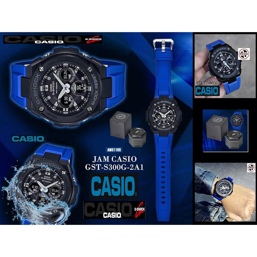 Casio G-Shock GST-S300G-2A1 Men's Analog-Digital Watch Water Resistant Durable Design