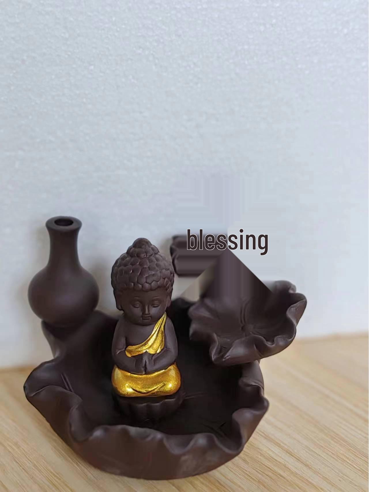 Bergamot Purple Clay Zen Backflow Incense Burner for Home Decoration