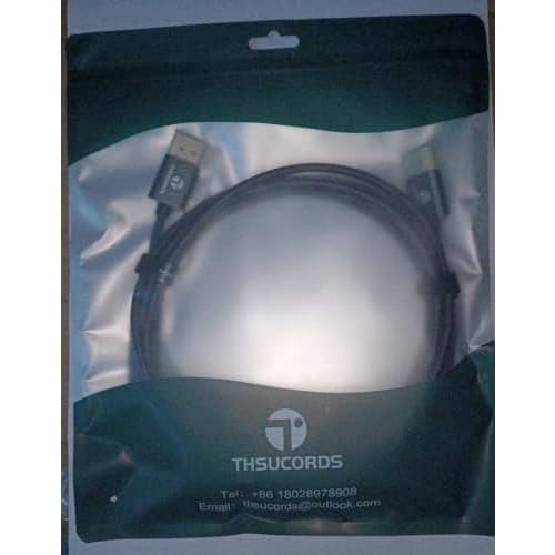 Thsucords Flexible Thin 8K 4K DisplayPort Cable 3M Certified Ultra Slim DisplayPort 1.4 Cord Compatible with 8K@60Hz 4K@120Hz 32.4Gbps Compatible with