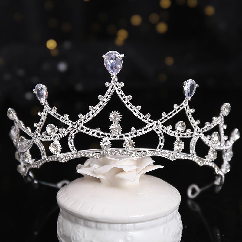 DIEZI Elegant Luxury Girls Crystal Bridal Tiara Crown Birthday Party New Fashion Bride Queen Headbands Hair Jewelry Accessories