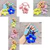Charming Floral Fabric Keychain Accessory For Bags And Backpacks In Vibrant Colors