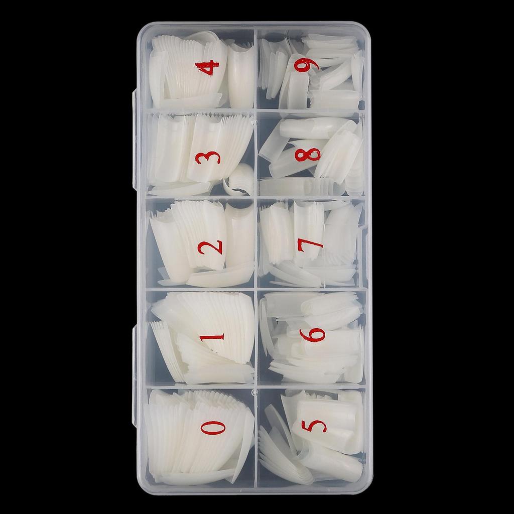 500-Piece Boxed French Nail Tips - False Nails for Nail Art