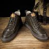 Genuine Leather Men Casual Shoes High Quality Outdoor Ankle Boots for Men Sneakers Tennis Sport Shoes Luxury Brand Walking Shoes