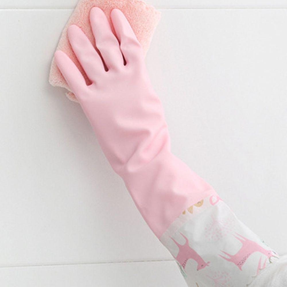 Layer Durable Plush Elastic Band Household Sleeve Dishwashing Tools Gloves Kitchen Accessories