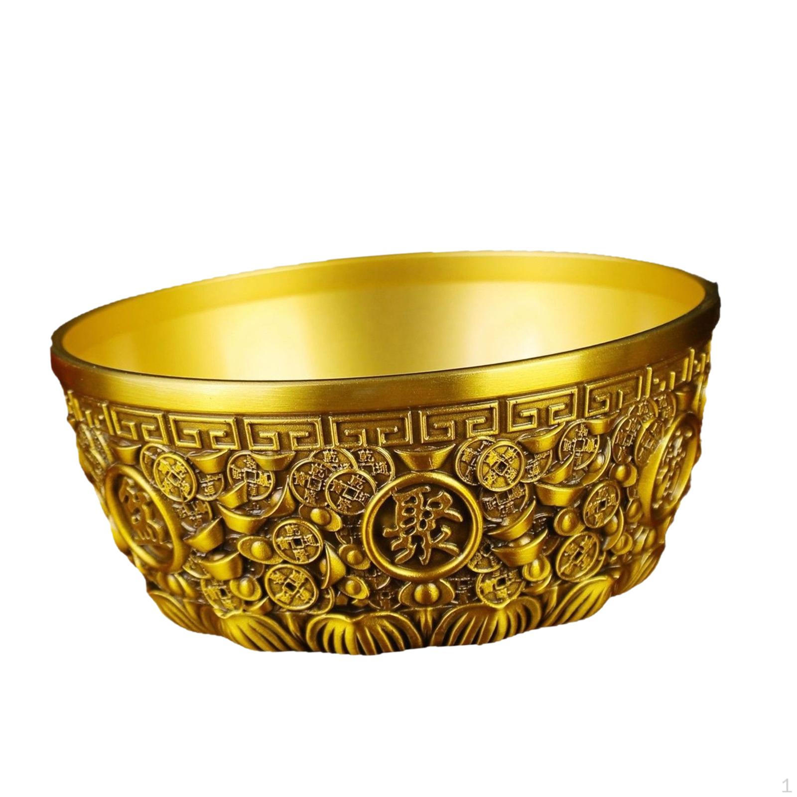 

Латунная чаша – Фэн-шуй украшение, настольный держатель для денег/купонов для спальни, офиса, 12cm