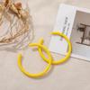 Personality Simple Candy Color Geometric C-shaped Round Earrings Hoop Earrings Women Jewelry